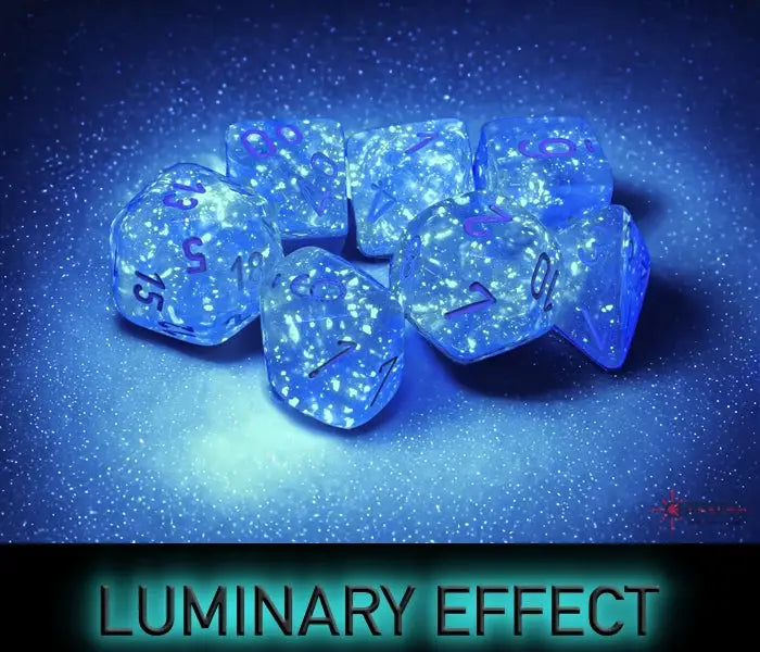 RPG Dice Set: Luminary - Polyhedral - Sky/Silver (7) - Chessex - Accessories