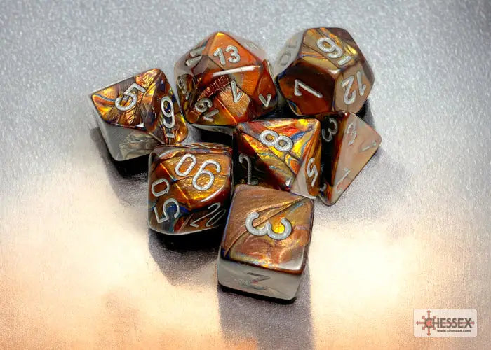 RPG Dice Set: Lustrous Polyhedral Gold/Silver (7) Chessex Accessories