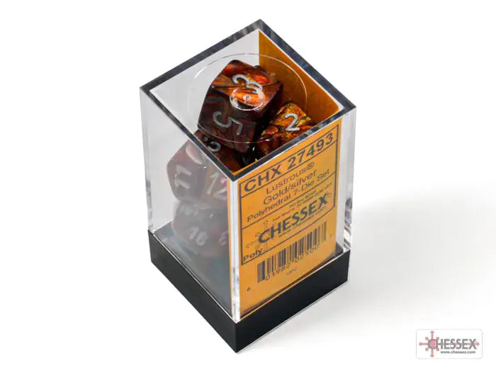 RPG Dice Set: Lustrous Polyhedral Gold/Silver (7) Chessex Accessories