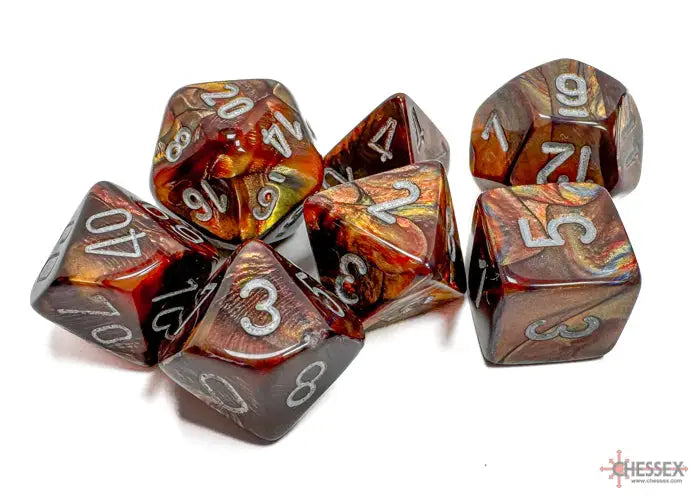 RPG Dice Set: Lustrous Polyhedral Gold/Silver (7) Chessex Accessories