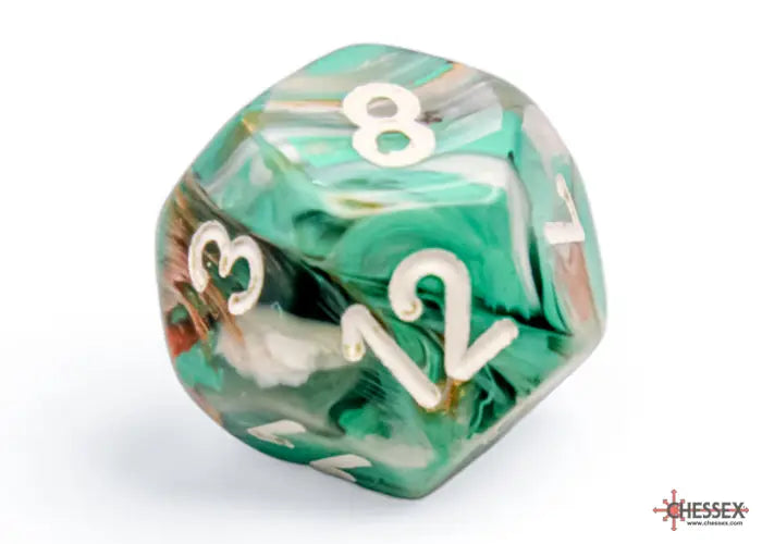 RPG Dice Set: Marble - Polyhedral - Oxi-Copper/White (7) - Chessex - Accessories