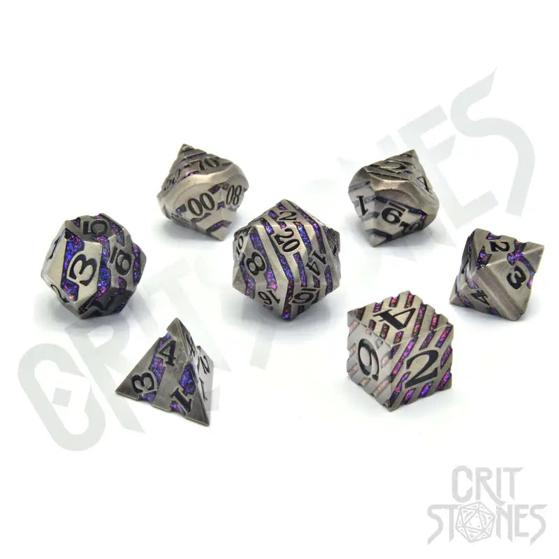RPG Dice Set: Metal - Arcanist’s Aura - Glassstaff - Accessories