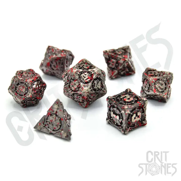 RPG Dice Set: Metal - Barbaric Beast - Glassstaff - Accessories