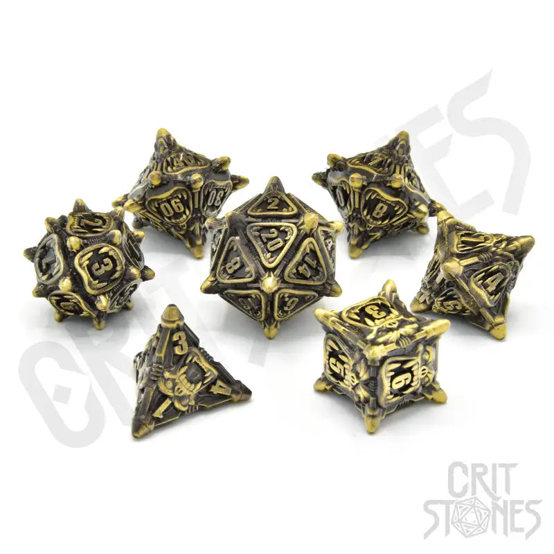 RPG Dice Set: Metal - Bellow Fiend - Glassstaff - Accessories