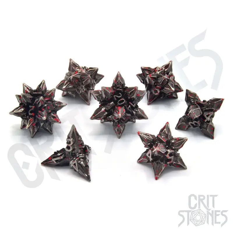 RPG Dice Set: Metal - Brutal Bane - Glassstaff - Accessories