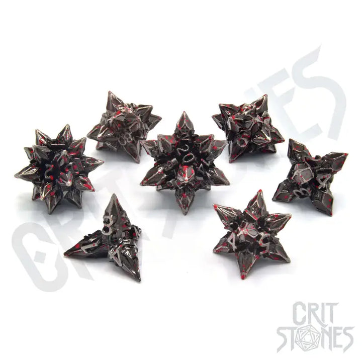 RPG Dice Set: Metal - Brutal Bane - Glassstaff - Accessories