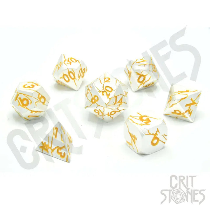 RPG Dice Set: Metal - Divine Decree - Glassstaff - Accessories