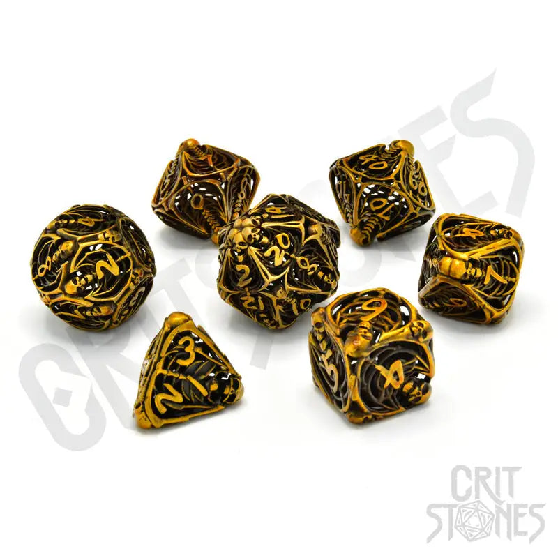 RPG Dice Set: Metal - Hollow - Royal Soulreaper - Glassstaff - Accessories