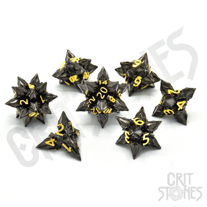 RPG Dice Set: Metal - Royal Bane (7) - Glassstaff - Accessories
