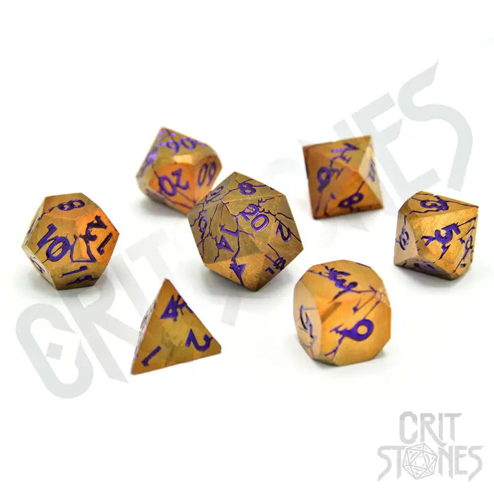 RPG Dice Set: Metal - Shattered Sigils - Glassstaff - Accessories