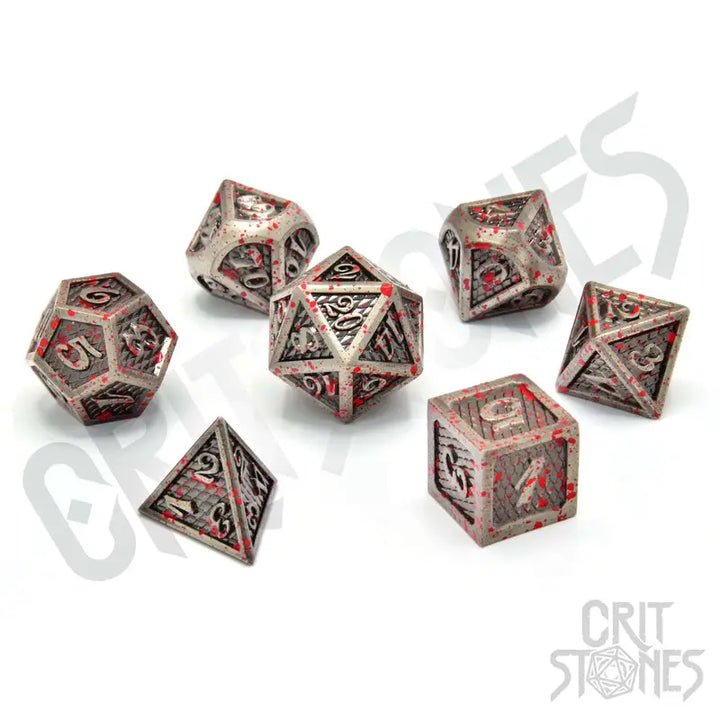 RPG Dice Set: Metal - The Gladiator - Glassstaff - Accessories