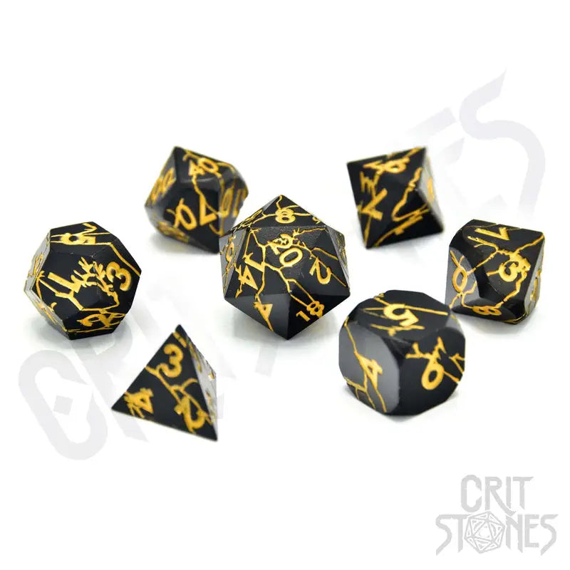 RPG Dice Set: Metal - Torn Mystic - Glassstaff - Accessories