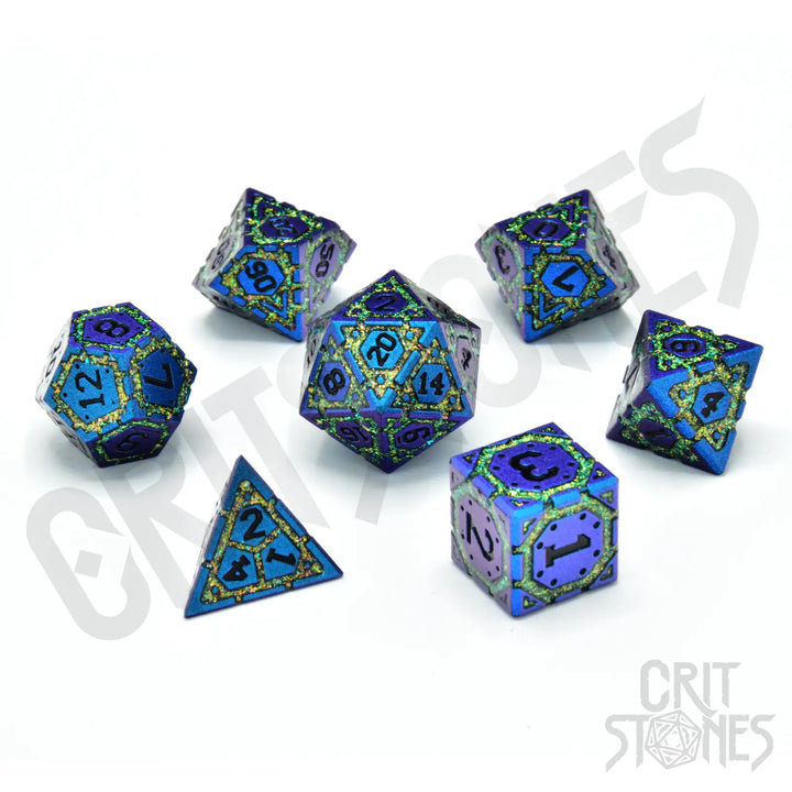 RPG Dice Set: Metal - Twilight Grove (7) - Glassstaff - Accessories