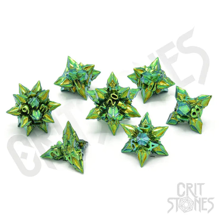 RPG Dice Set: Metal - Unholy Bane - Glassstaff - Accessories