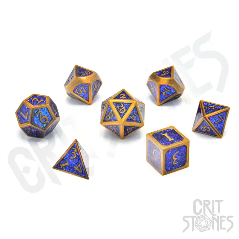 RPG Dice Set: Metal - Warlock’s Writ - Glassstaff - Accessories