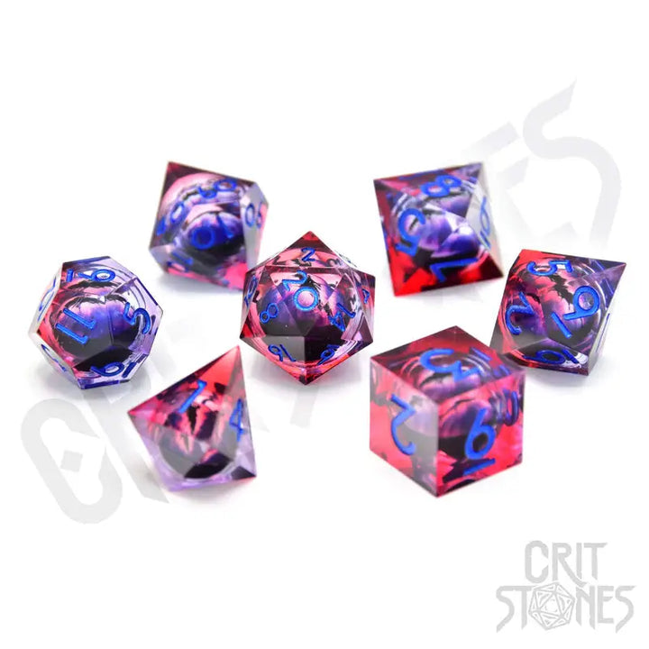 RPG Dice Set: Resin - Sharp Edge - Floating Eye - Elder Dragon’s Gaze - Glassstaff - Accessories