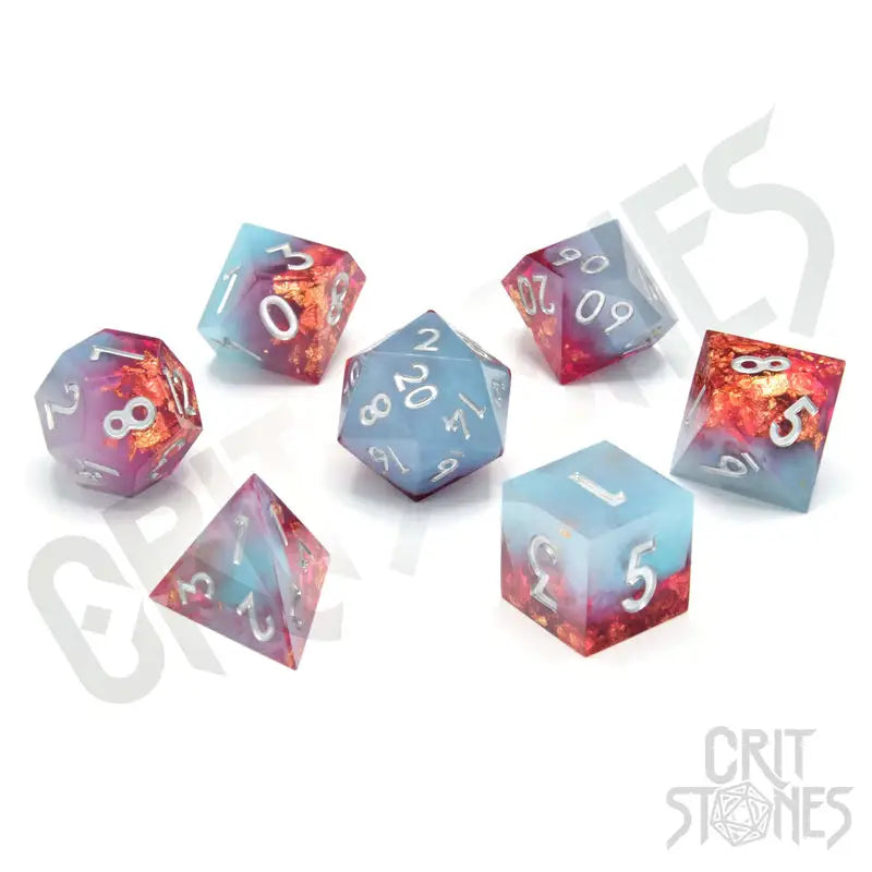 RPG Dice Set: Resin - Sharp Edge - Spring Bliss - Glassstaff - Accessories