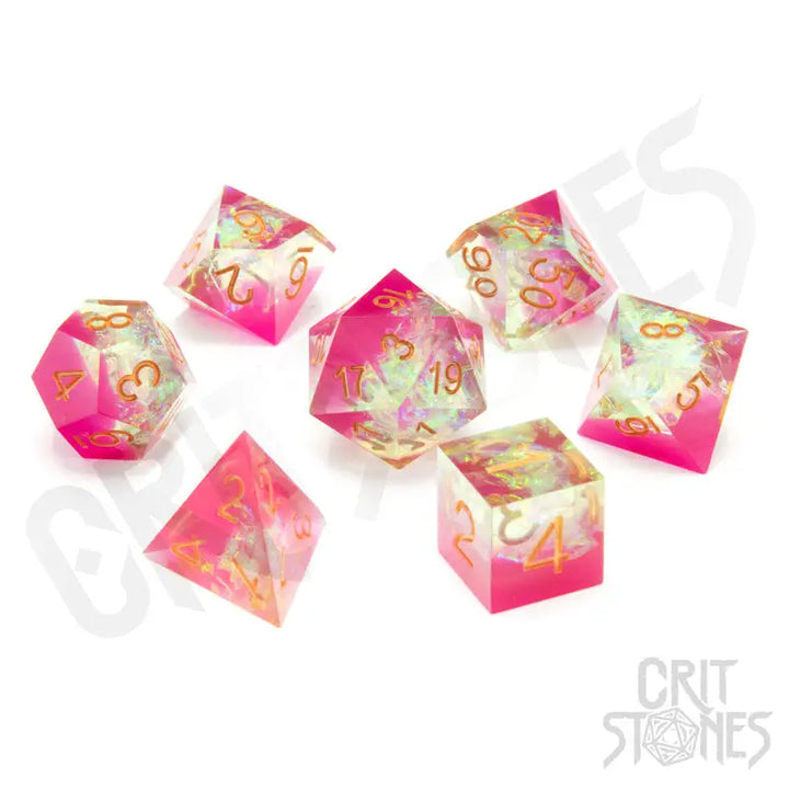 RPG Dice Set: Resin - Sharp Edge - Spring Romance - Glassstaff - Accessories