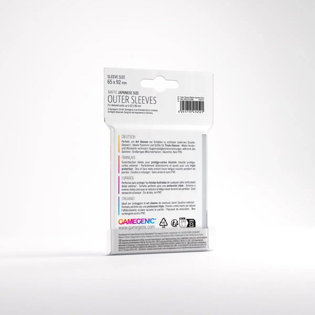 Sleeves: Outer - Matte - Japanese - Clear (60) - Gamegenic - Accessories