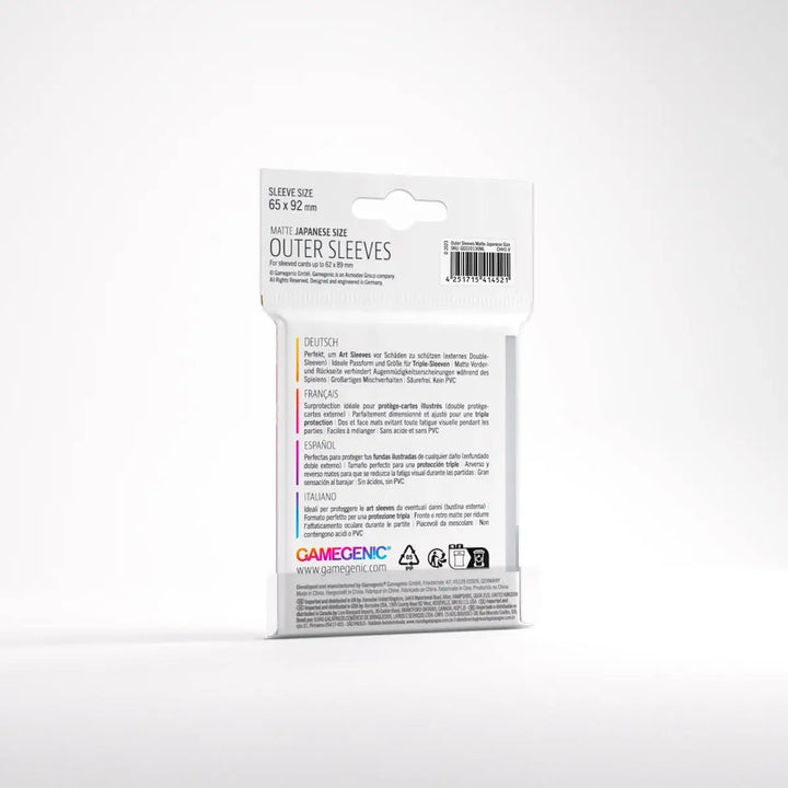 Sleeves: Outer - Matte - Japanese - Clear (60) - Gamegenic - Accessories