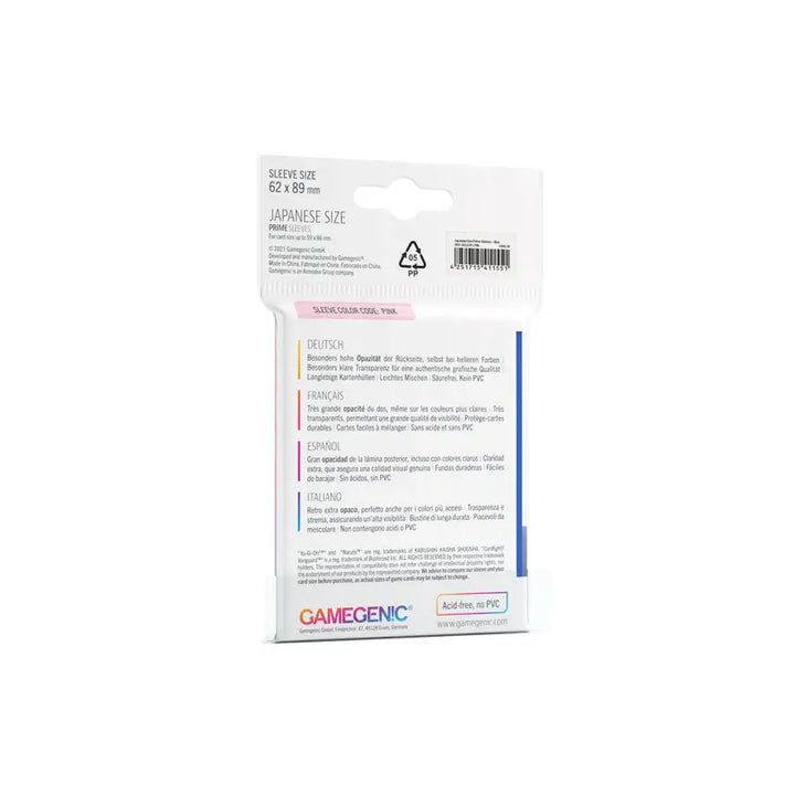 Sleeves: Prime - Japanese - Blue (60) - Gamegenic - Accessories