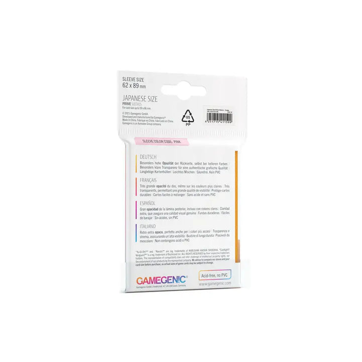 Sleeves: Prime - Japanese - Orange (60) - Gamegenic - Accessories