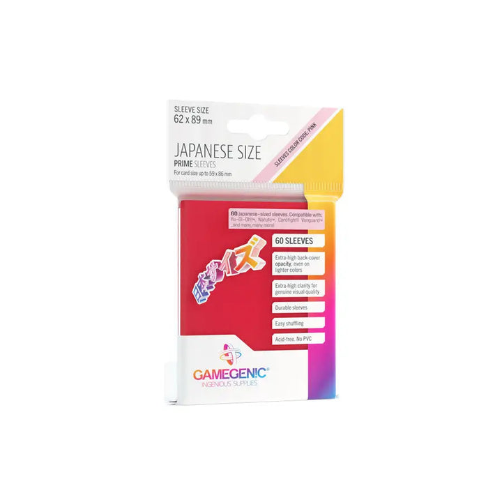 Sleeves: Prime - Japanese - Red (60) - Gamegenic - Accessories