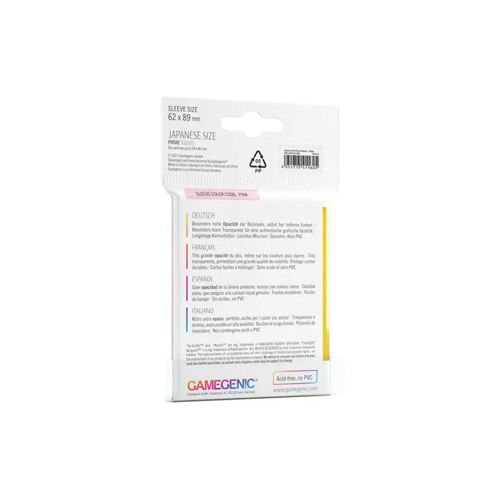 Sleeves: Prime - Japanese - Yellow (60) - Gamegenic - Accessories