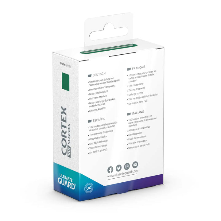 Sleeves: Ultimate Guard - Cortex - Green (100) - Ultimate Guard - Accessories