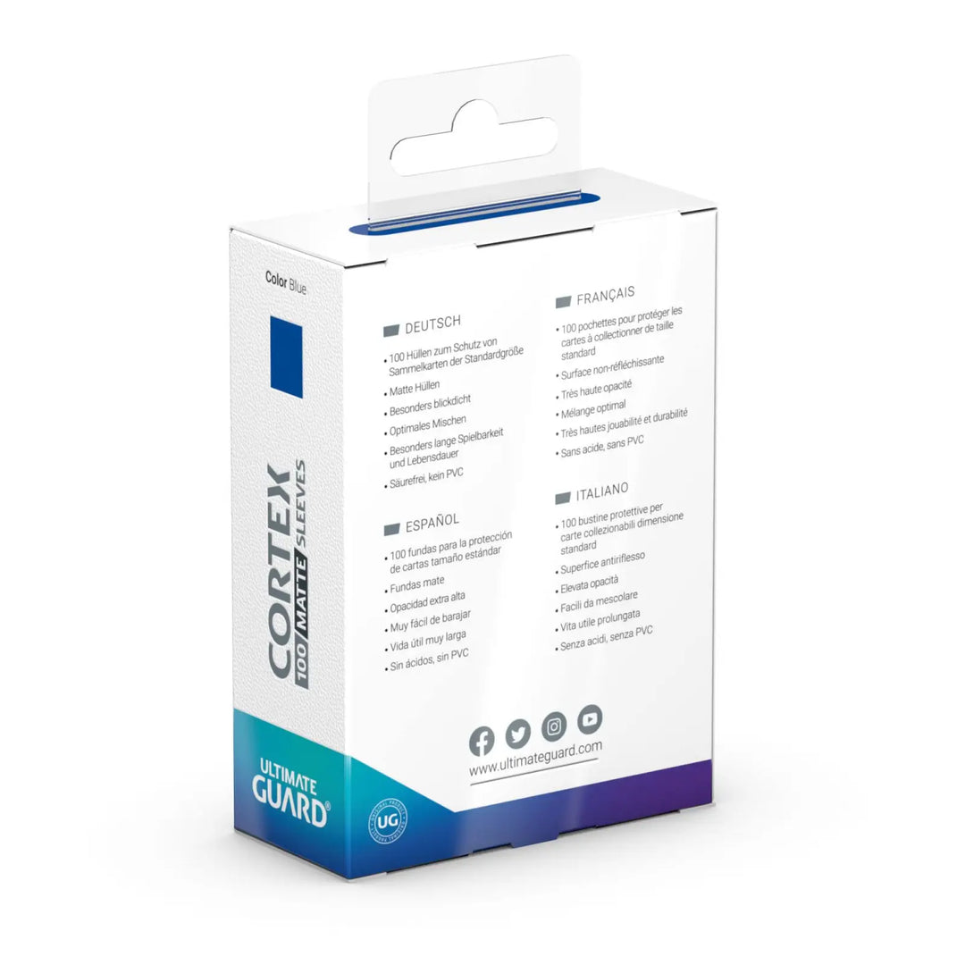 Sleeves: Ultimate Guard - Cortex - Matt-Blue (100) - Ultimate Guard - Accessories