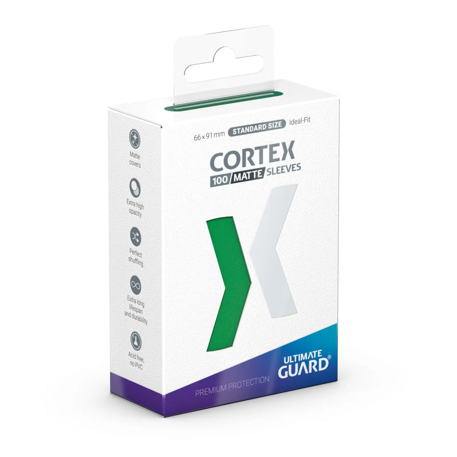 Sleeves: Ultimate Guard - Cortex - Matt-Green (100) - Ultimate Guard - Accessories
