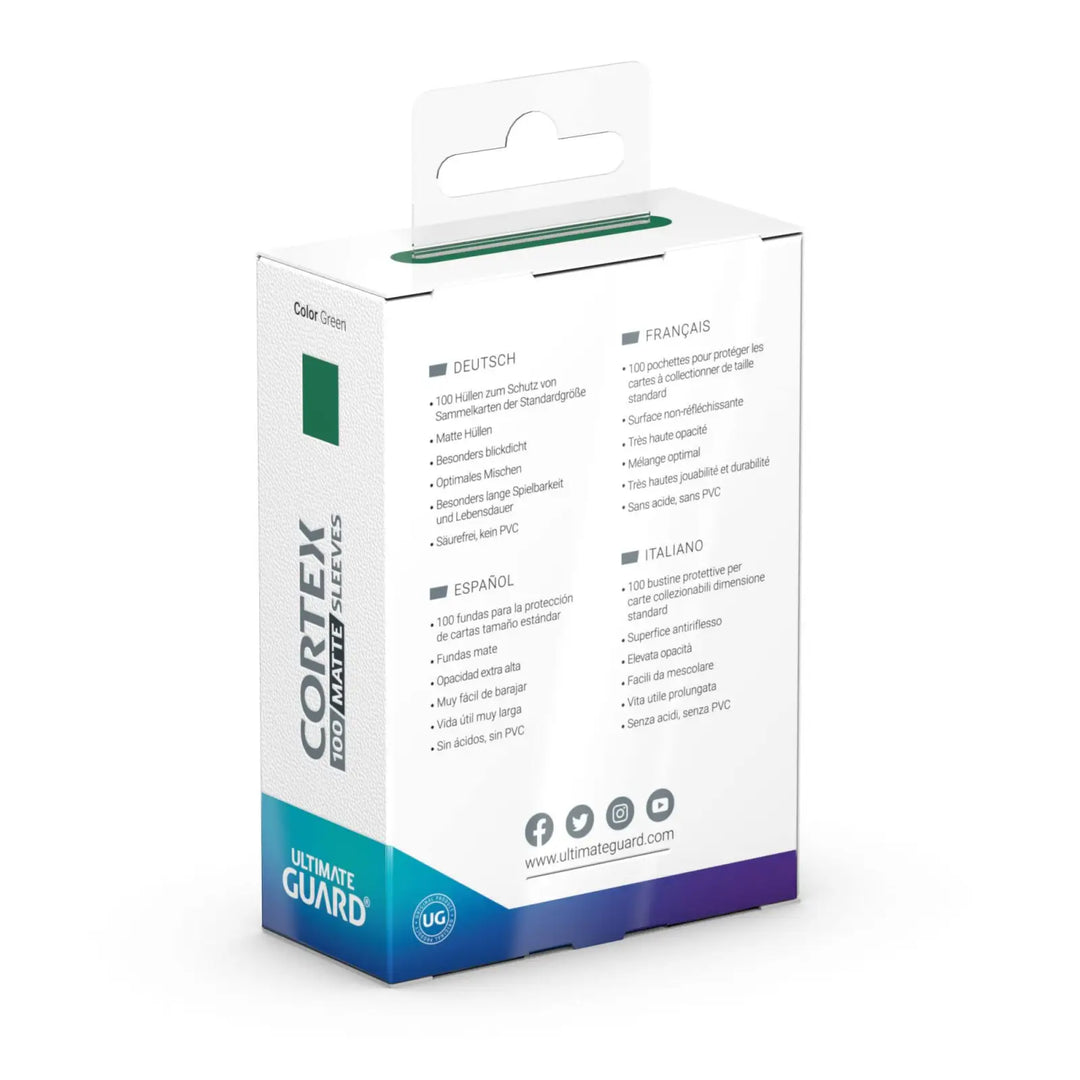 Sleeves: Ultimate Guard - Cortex - Matt-Green (100) - Ultimate Guard - Accessories