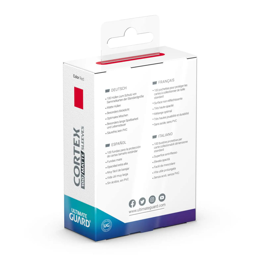 Sleeves: Ultimate Guard - Cortex - Matt-Red (100) - Ultimate Guard - Accessories