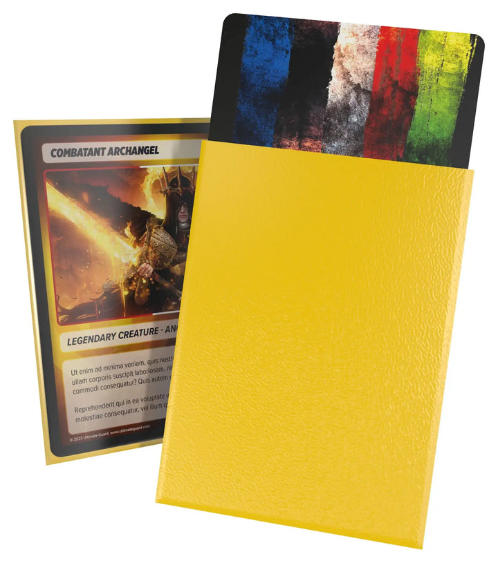 Sleeves: Ultimate Guard - Cortex - Matte - Yellow (100) - Ultimate Guard - Accessories