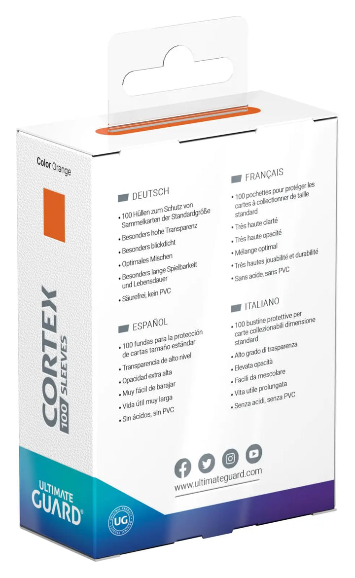 Sleeves: Ultimate Guard - Cortex - Orange (100) - Ultimate Guard - Accessories