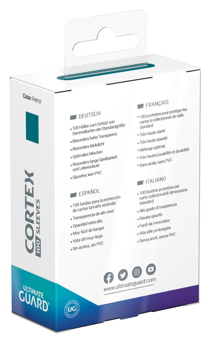 Sleeves: Ultimate Guard - Cortex - Petrol blue (100) - Ultimate Guard - Accessories