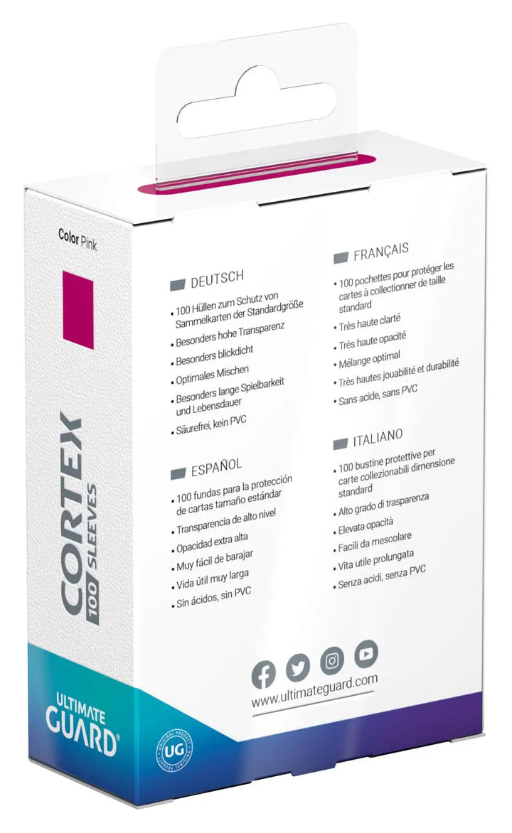 Sleeves: Ultimate Guard - Cortex - Pink (100) - Ultimate Guard - Accessories