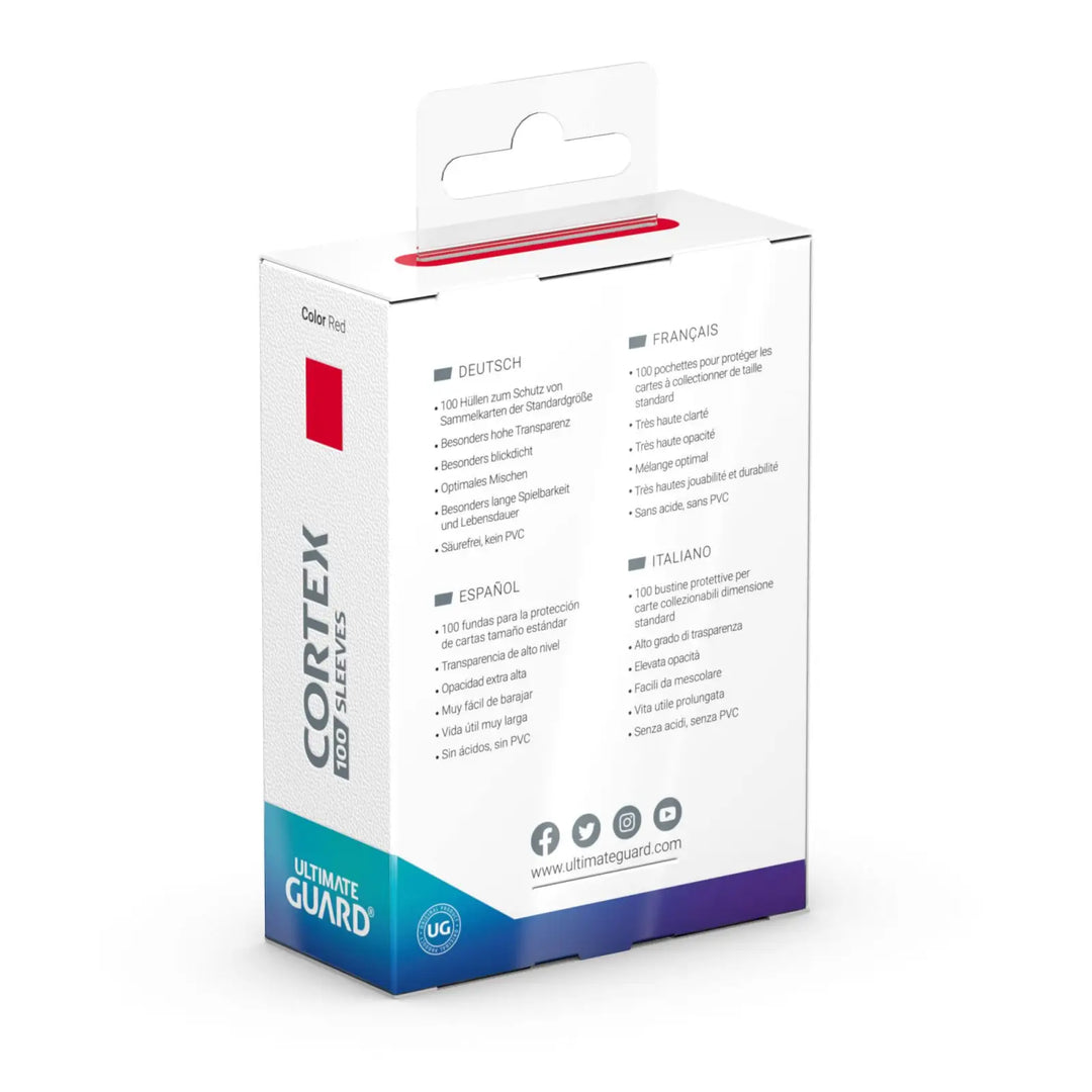 Sleeves: Ultimate Guard - Cortex - Red (100) - Ultimate Guard - Accessories