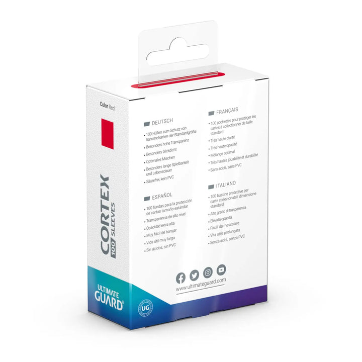 Sleeves: Ultimate Guard - Cortex - Red (100) - Ultimate Guard - Accessories