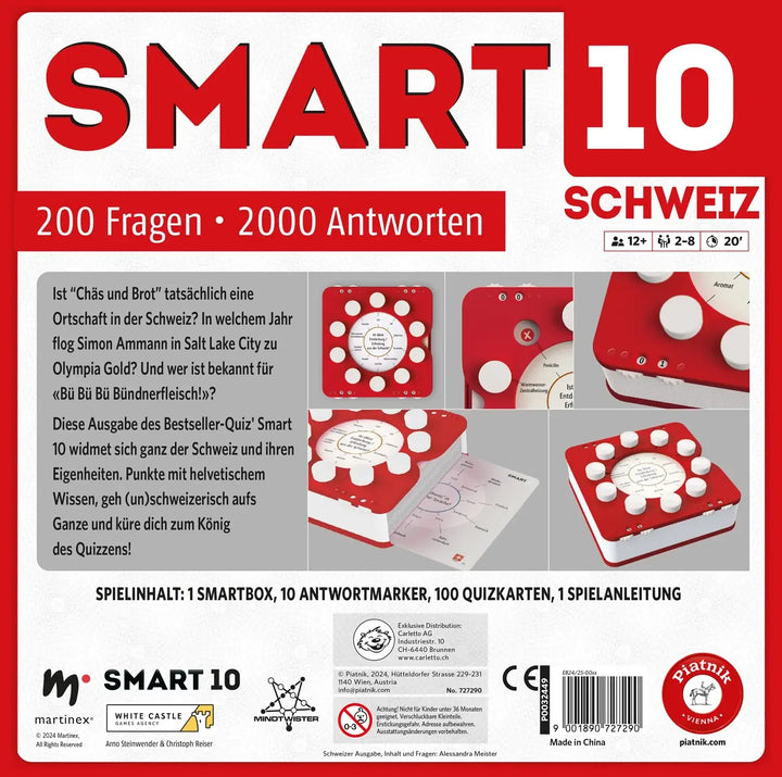 Smart 10: Schweiz (DE) - Piatnik - Board Games