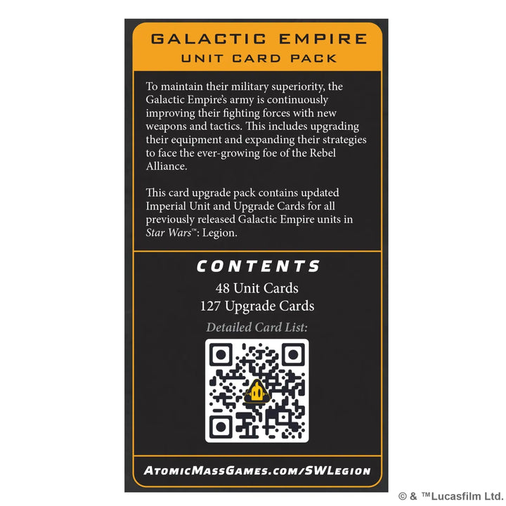 Star Wars: Legion - Unit Card Pack - Empire (EN) - Atomic Mass Games - Miniature Games