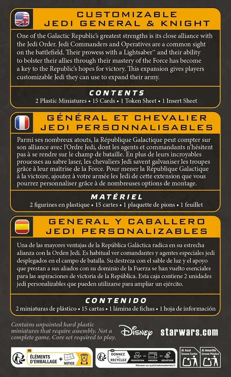 Star Wars: Legion - Customizable - Jedi General & Knight (EN/DE/FR/ES) - Atomic Mass Games - Miniature Games