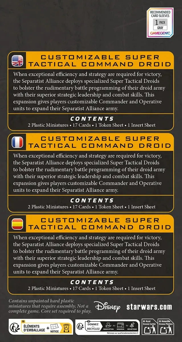 Star Wars: Legion - Customizable - Super Tactical Command Droid (EN/DE/ES/FR) - Atomic Mass Games - Miniature Games