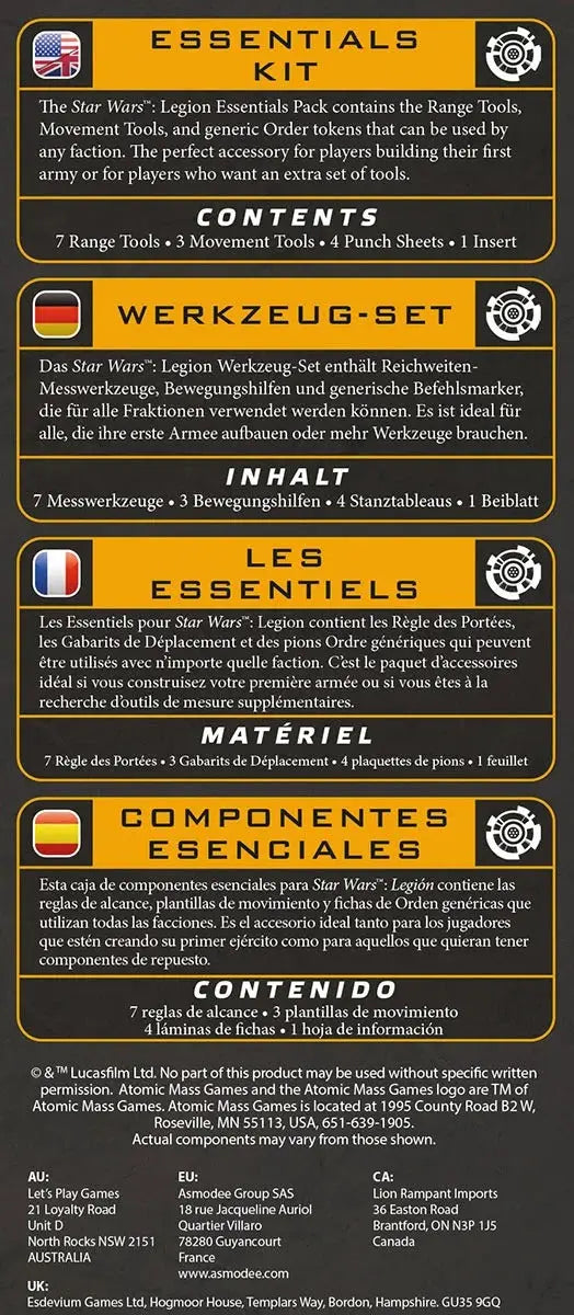 Star Wars: Legion - Essentials Kit (EN/DE/FR/ES) - Atomic Mass Games - Miniature Games
