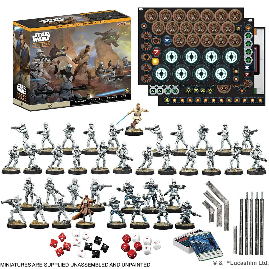 Star Wars: Legion - Starter Set - Galactic Republic (EN/DE/ES/FR) - Atomic Mass Games - Miniature Games
