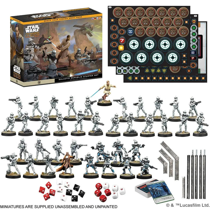 Star Wars: Legion - Starter Set - Galactic Republic (EN/DE/ES/FR) - Atomic Mass Games - Miniature Games