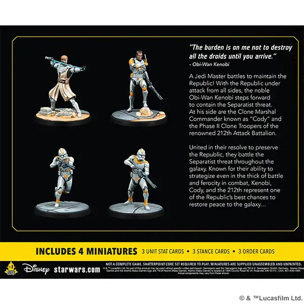 Star Wars: Shatterpoint - General Kenobi Squad (EN/DE/FR/SP) - Atomic Mass Games - Miniature Games
