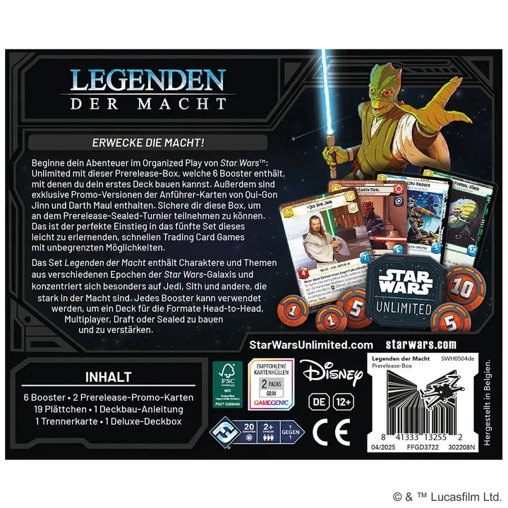 Star Wars: Unlimited - Legenden der Macht - Prerelease Box (DE) - Fantasy Flight Games - Card Games