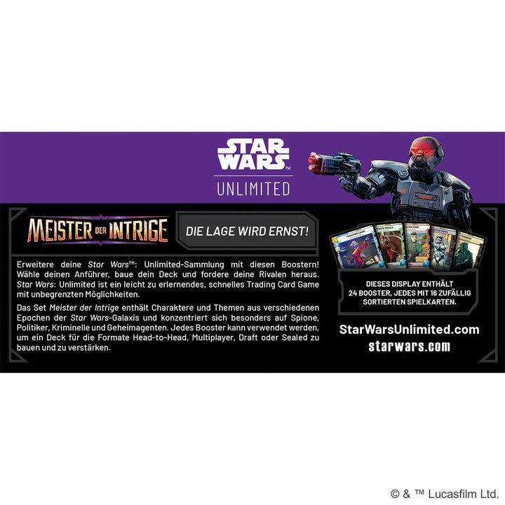 Star Wars: Unlimited - Meister der Intrige - Display (24 Booster) (DE)