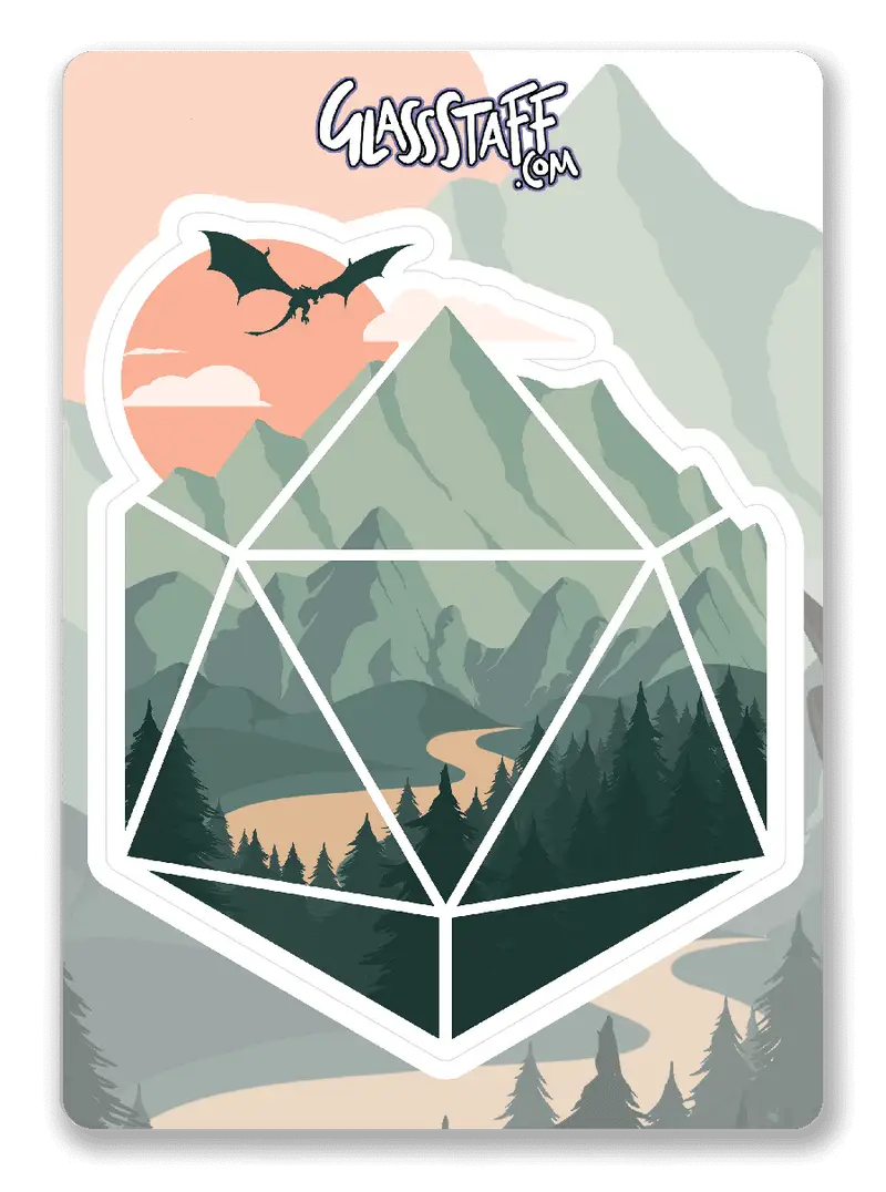 Sticker: A D20 Scene - Glassstaff - Accessories